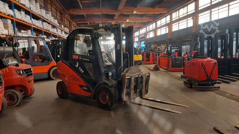 Diesel Forklift Linde H35D-02 //  Duplex // Zinkenversteller // Seitensc