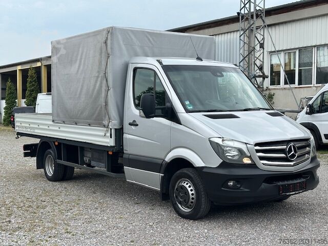 Platform truck Mercedes-Benz Sprinter 519 Pritsche+Plane Automat Klim
