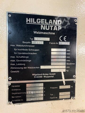 Flachbackengewindewalze HILGELAND FN10/12-80