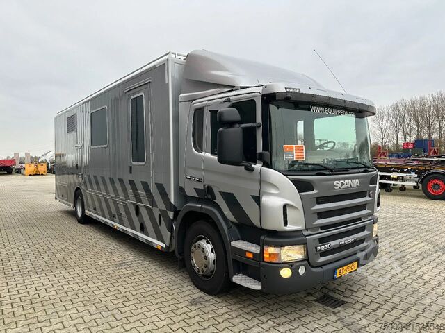 Scania P230 TOP: multifunct. ruimte met airco (camper?), 22kVA generator, hydr. steunpoten, beloopba Scania P230 TOP: multifunct. ruimte met airco (camper?...