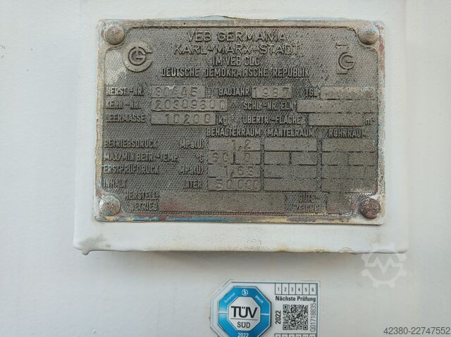 Druckluftbehälter Drucklufttank VEB DDR 50m³, 50000 Liter