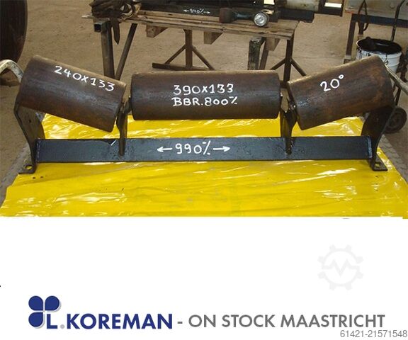 Leerlaufrollen mit Walzen (Bandbreite 800 mm)  Idlers with rolls (bb 800mm)