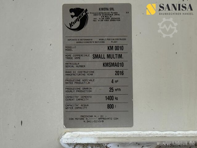 Mobile Betonmischanlage Kimera SRL KM 0010 Small MULTIMIX/Betonmischer