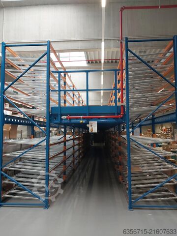 Durchlaufregalanlage 2-Stöckig 1500 SKUs NEDCON 