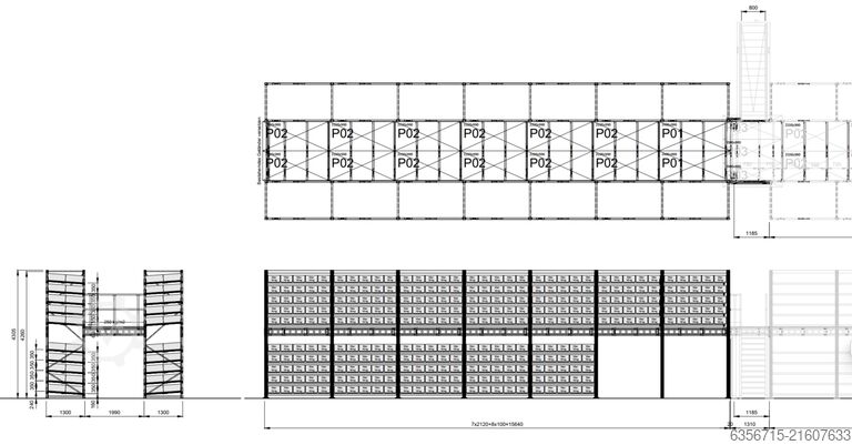 Durchlaufregalanlage 2-Stöckig 1500 SKUs NEDCON 