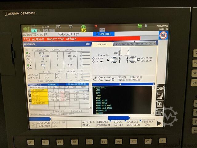 2012 Okuma MULTUS B300 II Mill-Turn center Okuma MULTUS B300 II