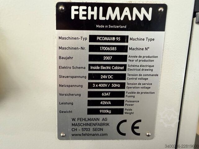 2007 Fehlmann PICOMAX 95 CNC machining center Fehlmann PICOMAX 95