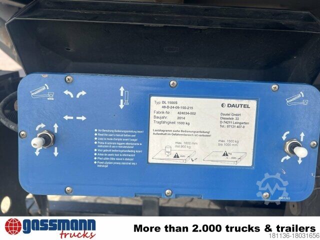 Box truck Mercedes-Benz Atego 1230 L 4x2, LBW, Dautel, 1,5t