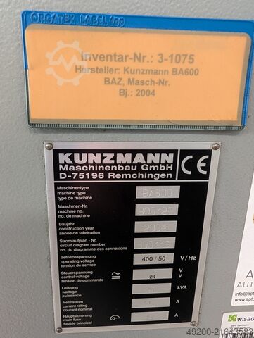 Milling machine Kunzmann BA600