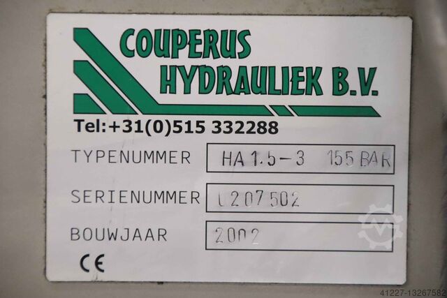 Hydraulikaggregat 250 bar Couperus Hydrauliek HA 1.5-3