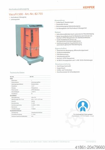 Schweißrauchabsaugung KEMPER VacuFil 500