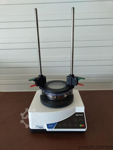 Vibrating screening machine with analysis sieves Retsch AS 200 Control