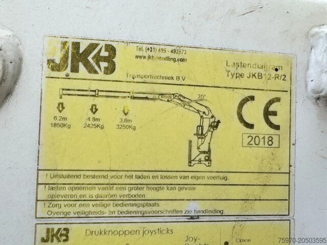 Loading platform KWB + JKB 12R KRAAN + ROTATOR + ALU BORDEN