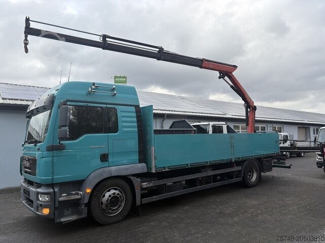 Flatbed truck man TGM 18.340 PK 12002 EH Funk Ladekran sofort verfügbar!