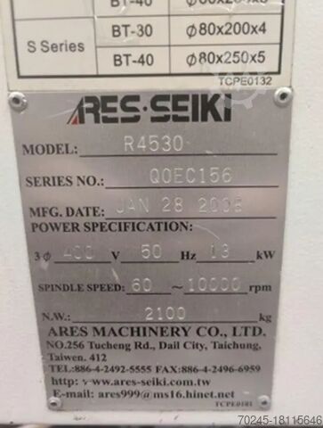 Bearbeitungszentrum Ares Seiki R Series R4530 CNC R Series R4530 CNC
