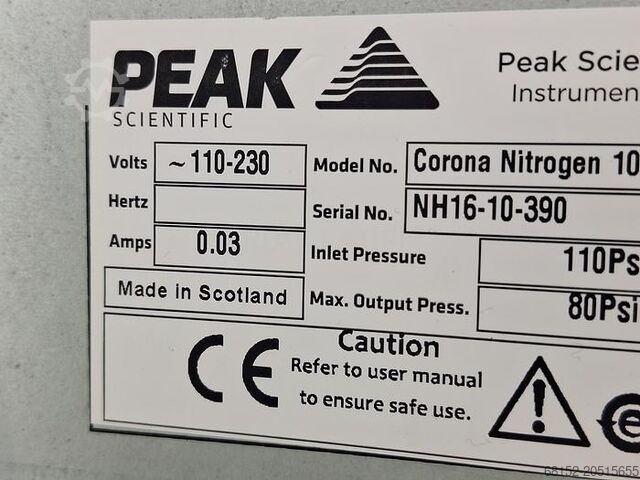 Peak Scientific Carona Nitrogen Generator paired with Air Compressor Peak Scientific Carona Nitrogen Generator paired with Air Compr...