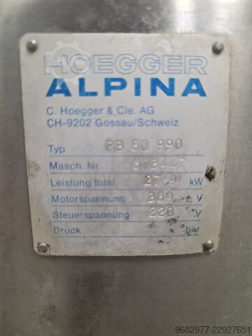 Meat processing machine Hoegger Alpina Tyo PB 80 990