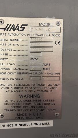 Vertical machining center Haas Mini Mill 2