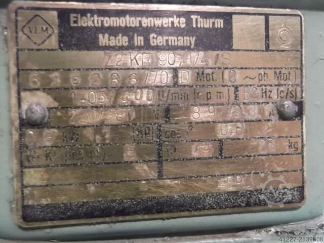 Gear motor 0.8 kW 400 rpm VEM Z2KR90,1/4/S