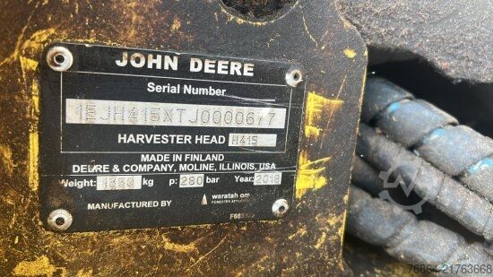 Forestry vehicle JOHN DEERE 1270G HARVESTER 8X8