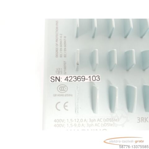Component Siemens 3RK1304-5LS70-2AA0 Direktstart. SN 42369-103 E-Stand 10 sDSSte/sDSte-HF