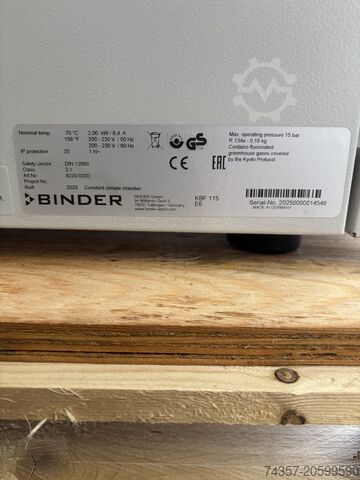 Binder KBF 115 climate chamber Binder KBF 115