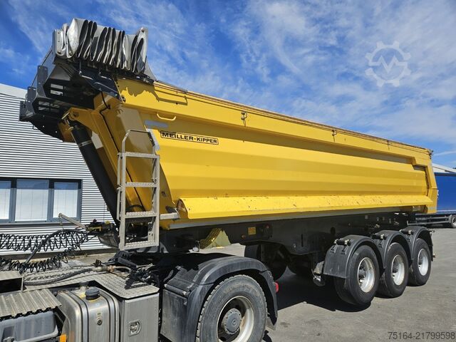 Kipper Auflieger MEILLER MHPS 12/27 NOSS 4 Stahlrundmulde