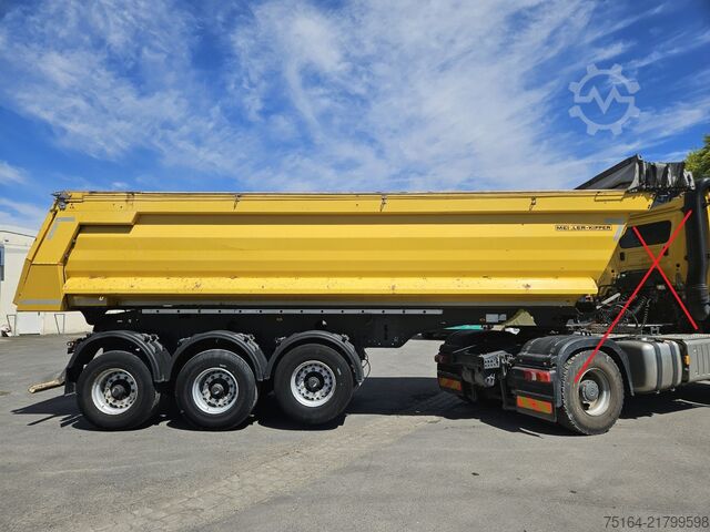 Kipper Auflieger MEILLER MHPS 12/27 NOSS 4 Stahlrundmulde