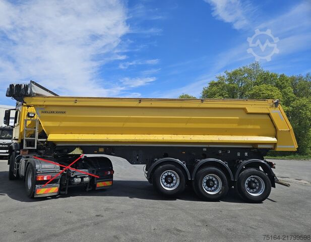 Kipper Auflieger MEILLER MHPS 12/27 NOSS 4 Stahlrundmulde