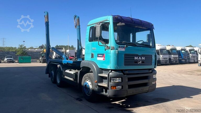 Container transport MAN TGA 26.310 (POMPE MANUELLE / MANUAL PUMP / 6X2 ...