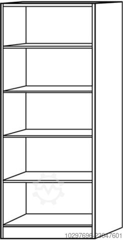 Shelf H2004xW800xD400mm beech decor - 1 piece  
