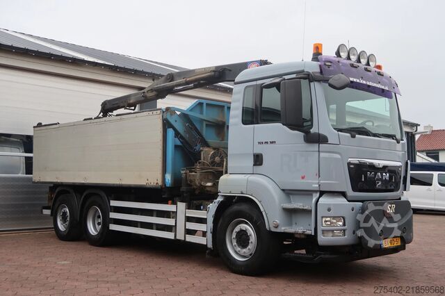 Tipper with crane MAN TGS 26.320 6X2-4/ HMF 1643 Z CRANE/
