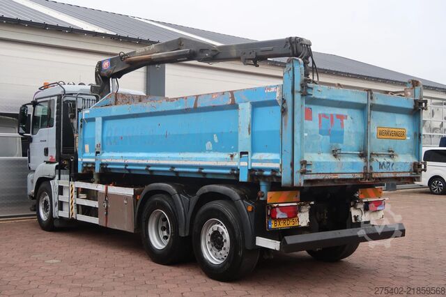 Tipper with crane MAN TGS 26.320 6X2-4/ HMF 1643 Z CRANE/