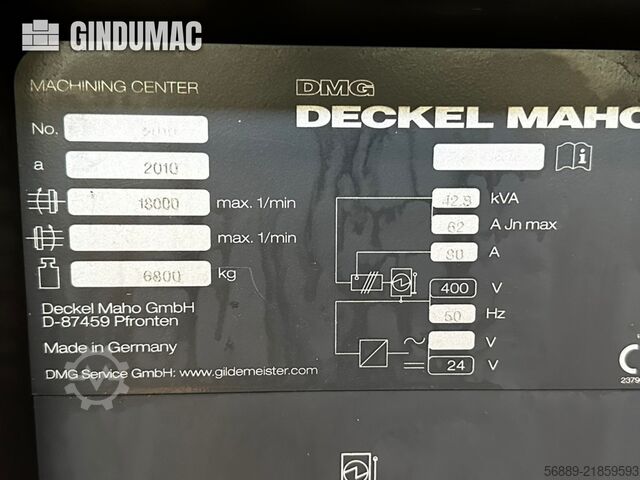 DMG MORI DMU 60 monoBLOCK DMG MORI DMU 60 monoBLOCK