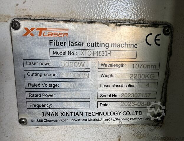 Laser cutting machine XT Laser XTC-F1530H