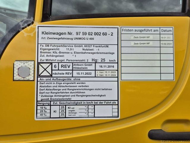 Special purpose truck MERCEDES-BENZ Unimog U400 4x4 Zweiwege ZAGRO 800t/52 Achsen