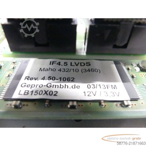 Component  TFT Monitor/Bildschirm für Deckel, Philips und Maho 432/10 SN: 153197