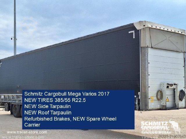Open semitrailer with tarp Schmitz Cargobull Curtainsider Mega
