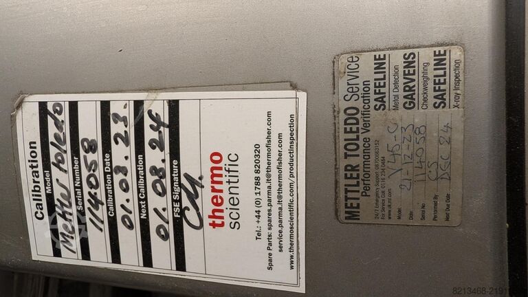 Metal Detector Mettla Toledo Safe line SR 135720