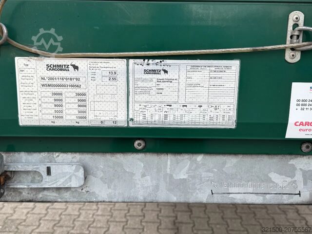 Schiebeplanen Schmitz Cargobull Schuifzeil -Dak / Coil 9mtr / Rotos DISC / Apk!