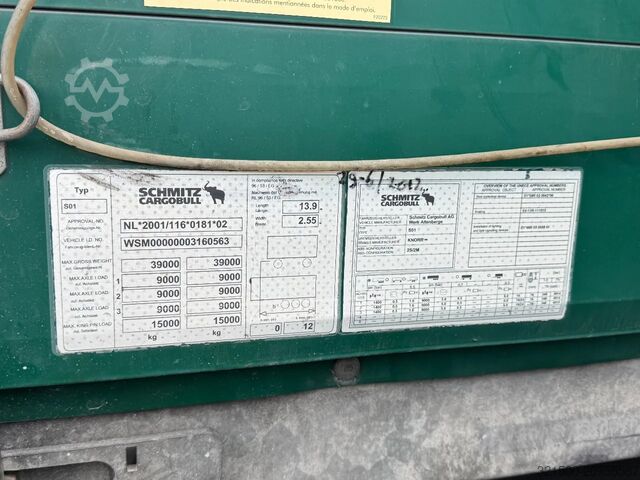 Schiebeplanen Schmitz Cargobull Schuifzeil -Dak / Coil 9mtr / Rotos DISC / Apk!