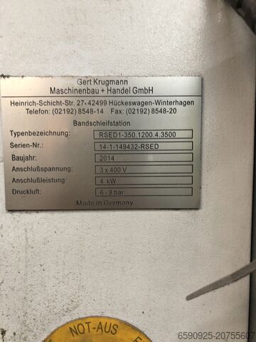 Roboter-Schleif- und Polieranlage für Me Gert Krugmann Maschinenbau + Handel GmbH RSPA-80.1.3.LB