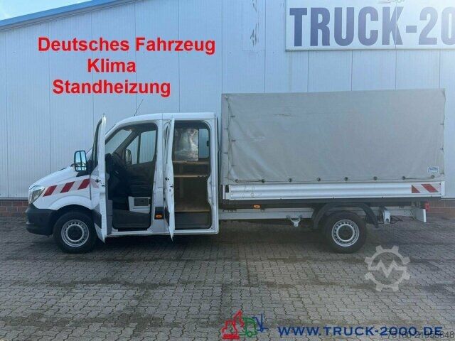 Curtain sider van Mercedes-Benz Sprinter 316 CDI DoKa Plane Klima AHK Tempomat