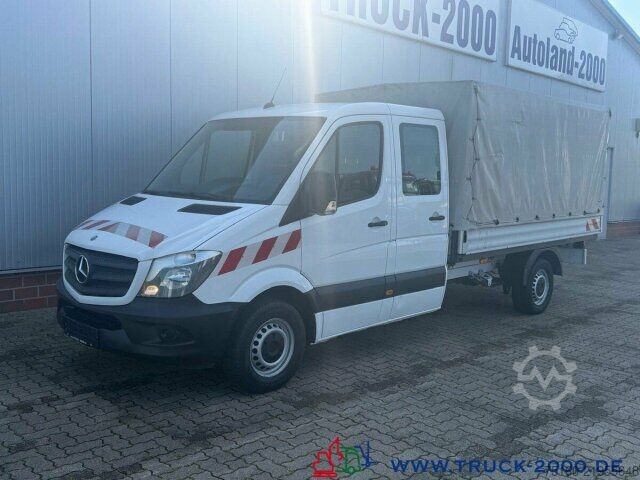 Curtain sider van Mercedes-Benz Sprinter 316 CDI DoKa Plane Klima AHK Tempomat