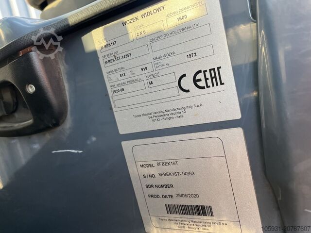 Elektro 3 Rad-Stapler Toyota 8FBEK16T