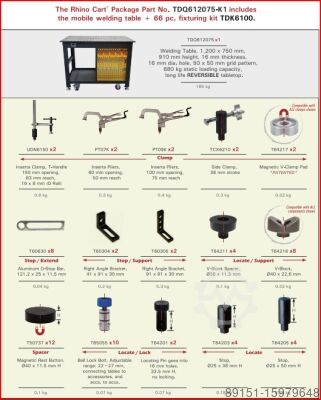 Stronghand Rhino Cart mobile welding table Stronghand Rhino Cart 66 delig TDQ612075-K1