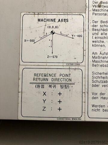 Horizontal-Bearbeitungszentrum DAEWOO ACE-V400