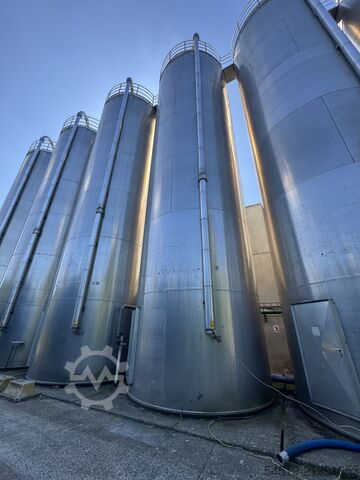 4 x 172 m³ aluminum silos, ø 4,200 mm Zeppelin 