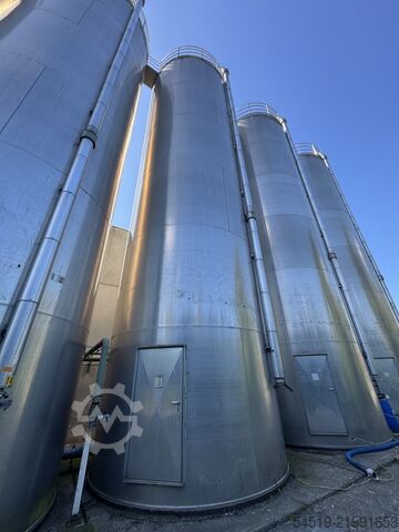 4 x 172 m³ aluminum silos, ø 4,200 mm Zeppelin 