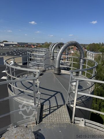 4 x 172 m³ aluminum silos, ø 4,200 mm Zeppelin 